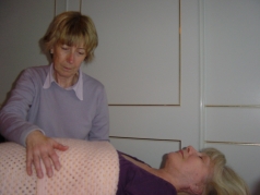 Giving Reiki healing